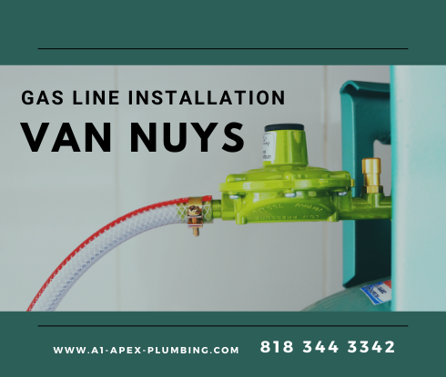 Propane gas line installation in Van Nuys